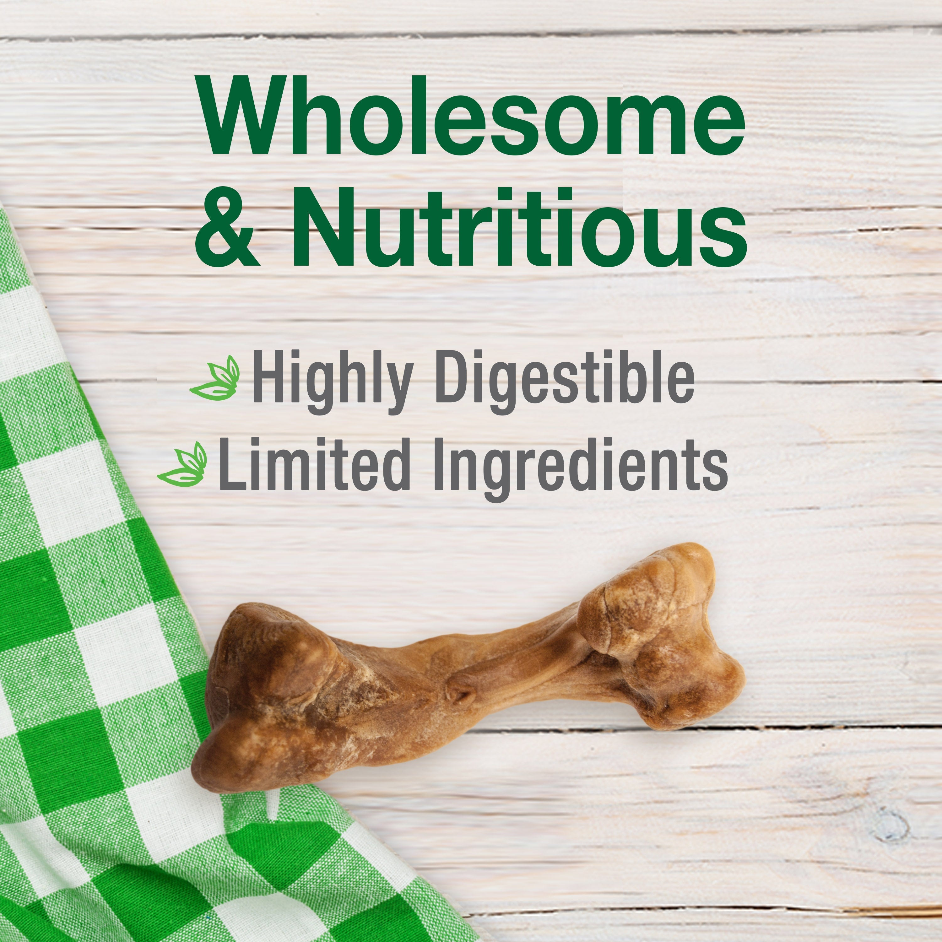 Nylabone Healthy Edibles Broth Bone Natural Dog Treats 1 Count, Giant Up To 50 lb
