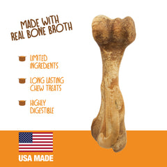 Nylabone Healthy Edibles Broth Bone Natural Dog Treats 1 Count, Giant Up To 50 lb