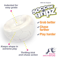 Nylabone Power Play Gripz Dog Soccer Ball Toy 1ea/Medium/Wolf - Up To 35 lb