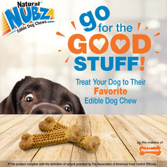 Nylabone Natural Nubz Dog Treats, AllergenFree Peanut Butter Peanut Butter, Large 30 Lbs. 15 ct