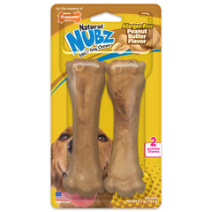 Nylabone Natural Nubz Dog Treats, AllergenFree Peanut Butter Peanut Butter, Jumbo Up To 50 Lbs. 2 ct