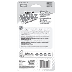 Nylabone Natural Nubz Dog Treats, AllergenFree Peanut Butter Peanut Butter, Jumbo Up To 50 Lbs. 2 ct
