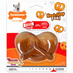 Nylabone Power Chew Pretzel Dog Toy Bacon Peanut Butter, 1ea/SMall/Regular Up To 25 Ibs. 1 ct