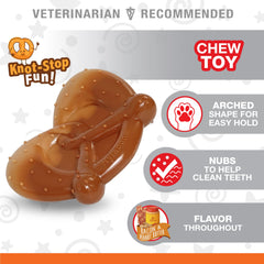 Nylabone Power Chew Pretzel Dog Toy Bacon Peanut Butter, 1ea/SMall/Regular Up To 25 Ibs. 1 ct