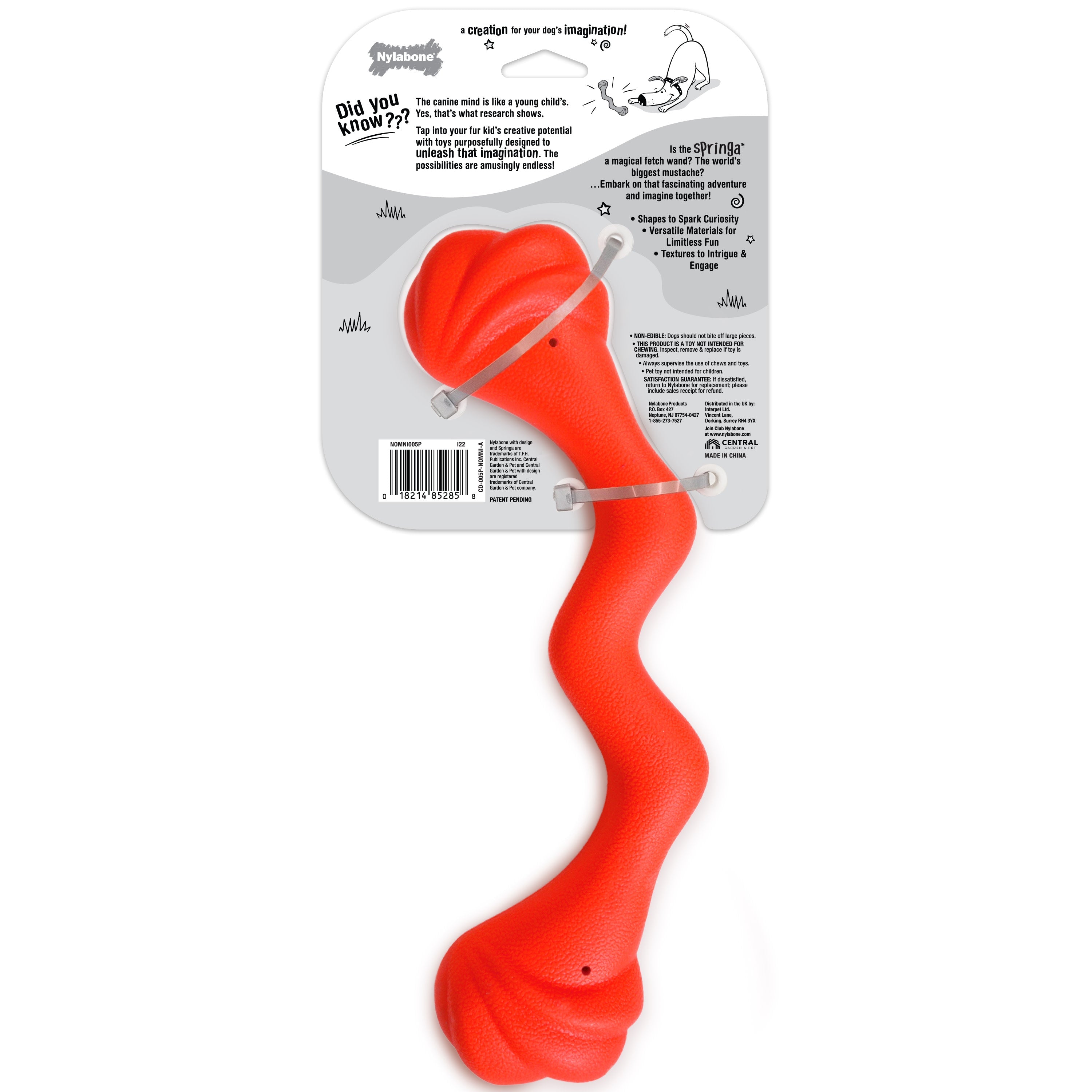 Nylabone Creative Play Springa Dog Pull Toy Red 1ea/Large/Giant - Up To 50 lb