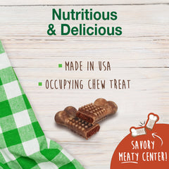 Nylabone Healthy Edibles Meaty Center Natural Dog Treats Beef, SMall Up To 30 Lbs. 12 ct