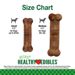 Nylabone Healthy Edibles Meaty Center Natural Dog Treats Beef, SMall Up To 30 Lbs. 12 ct