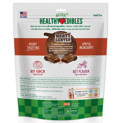 Nylabone Healthy Edibles Meaty Center Natural Dog Treats Beef, SMall Up To 30 Lbs. 12 ct