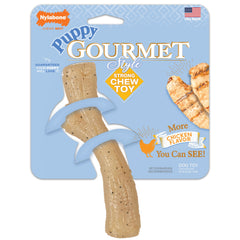 Nylabone Gourmet Style Strong Stick Puppy Chew Toy Chicken 1ea/Medium/Wolf - Up To 35 lb