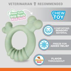 Nylabone Sensory Material Puppy Teething Ring Chicken, 1ea/SMall/Regular Up To 25 Ibs. 1 ct
