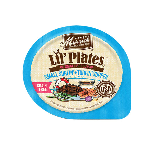 Merrick Lil Plates Grain Free Small Surfin Turfin Supper Dog Food 3.5oz. (Case of 12)