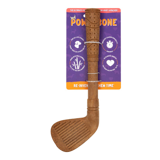 Power Bone Pet Chew Toy for Dogs - Durable, Non Toxic & Pet Safe - Best for Aggressive Chewers, Long Lasting Dental Health, Dog Teeth Cleaning, Perfect for All Dog Life Stages - Golf Club 12”