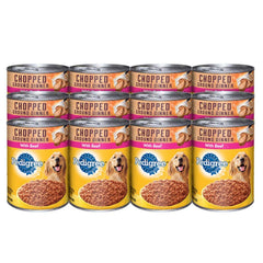 PEDIGREE Chopped Ground Dinner With Beef Canned Dog Food 13.2oz/12pk