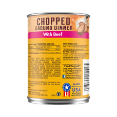 PEDIGREE Chopped Ground Dinner with Beef Canned Dog Food 12ea/22oz