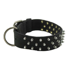 Omni Pet Bravo Nylon Spiked Dog Collar Black 29in.