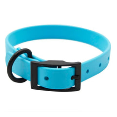 Omni Pet Zeta Biothane Dog Collar with Blk Hardware Light Blue 3/4 x 16in.