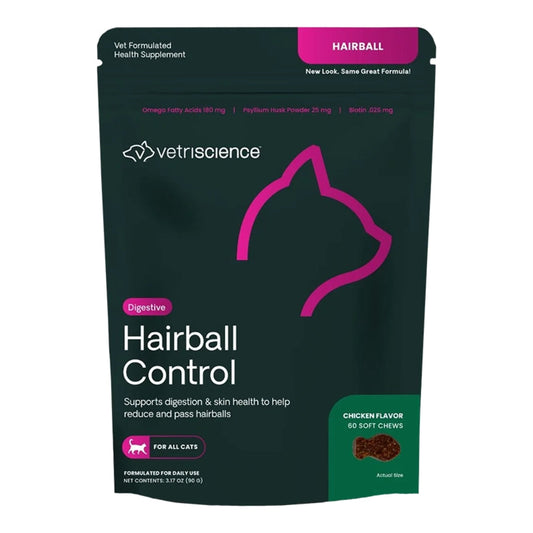 Vetri-Science Cat Hairball Digestive Support 60Ct