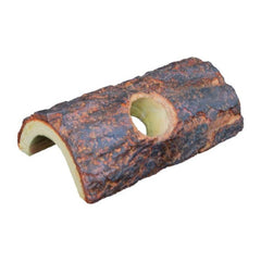 Weco Products Wecorama Sleepy Hollows Giant Pine Bark Lodge Terrarium Ornament Brown/Yellow, 1ea/SM