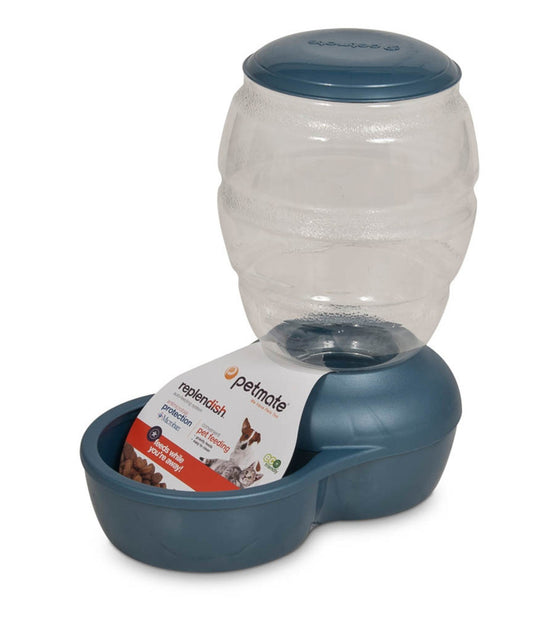 Petmate Replendish 5Lb Feeder W/Microban Pearl Smoke Gray