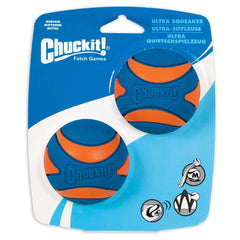 Chuckit! Ultra Squeaker Balls Dog Toy Medium 2pk