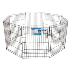 Petmate Exercise Pen with Door Black 1ea/30 in