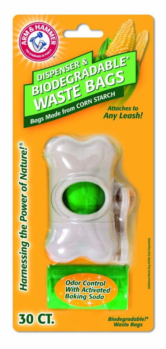 Arm & Hammer Bone Dispenser & Disposable Corn Starch Waste Bags 30ct
