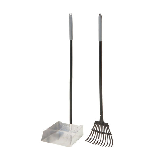 Petmate Dog Aluminum Rake & Pan Large