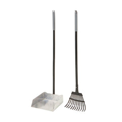 Petmate Dog Aluminum Rake & Pan Large