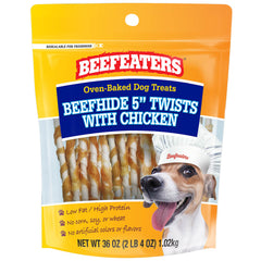 Beefeaters Beefhide 5" Twists with Chicken 36 ounce