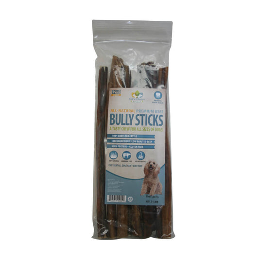 Premium All Natural Dog Pizzle Chews, 12", 12 Pack