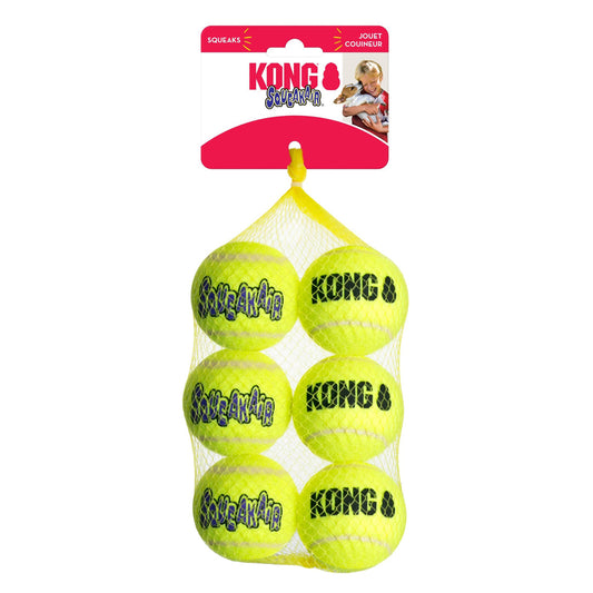 KONG SqueakAir Tennis Balls Dog Toy Medium 6pk
