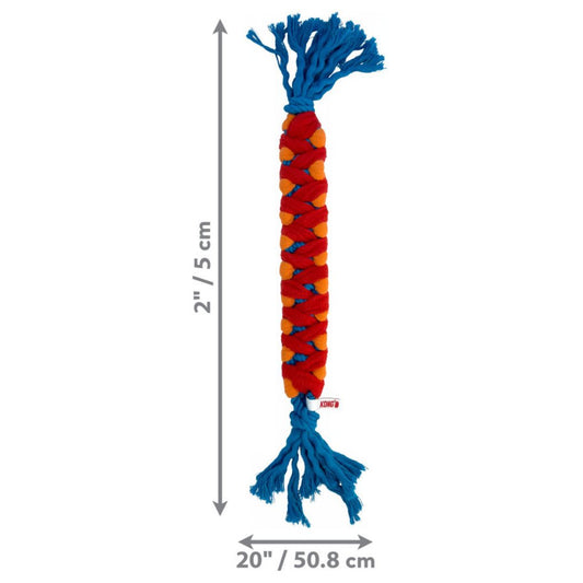 KONG Rope Rally Stick Red/Orange/Blue MD