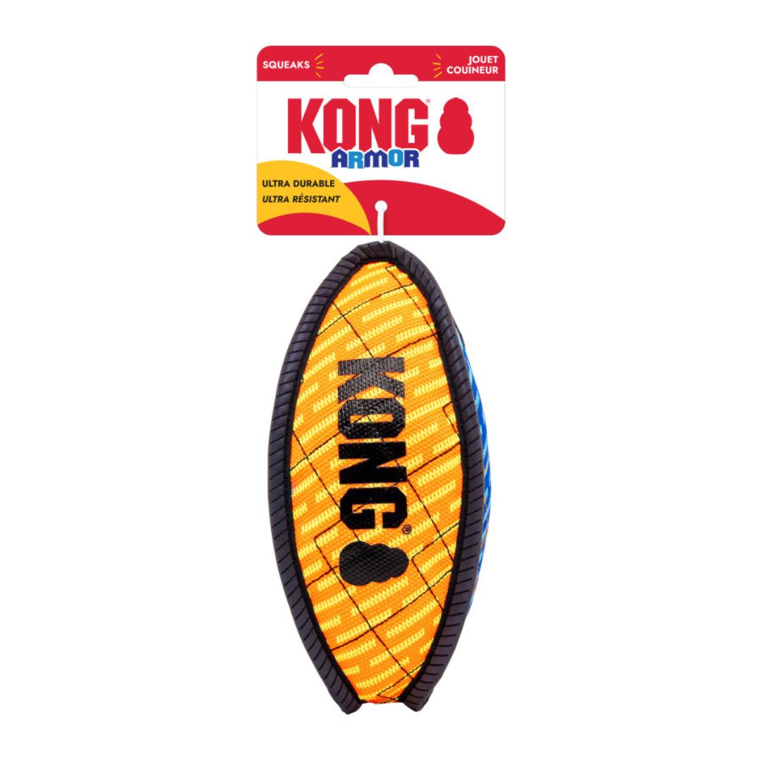 KONG Armor Football Dog Toy Assorted MD