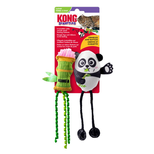 KONG Scrattles Cat Toy Panda, 1ea/2 pk