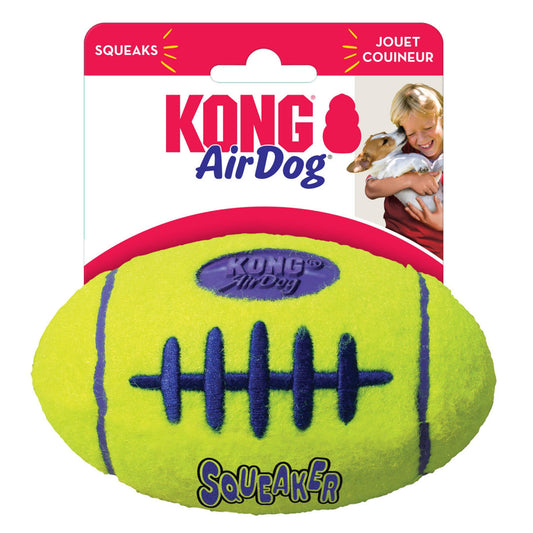 KONG AirDog Squeaking Tennis Football Dog Toy Medium