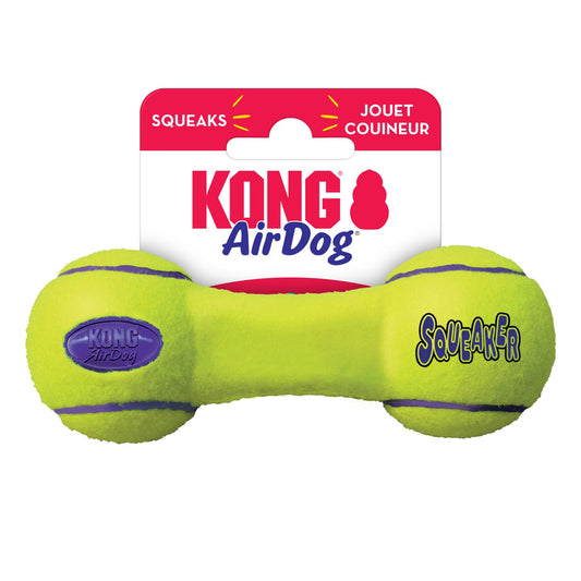 KONG AirDog Squeaking Tennis Dumbbell Dog Toy Small