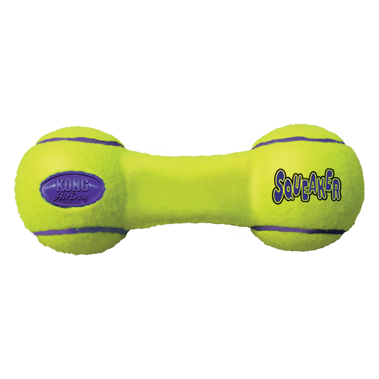 KONG AirDog Squeaking Tennis Dumbbell Dog Toy Small