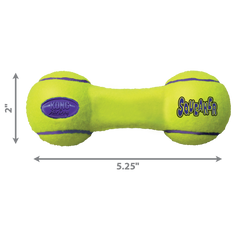 KONG AirDog Squeaking Tennis Dumbbell Dog Toy Small