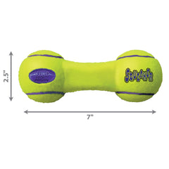KONG AirDog Squeaking Tennis Dumbbell Dog Toy Medium
