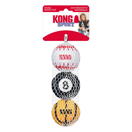 KONG Sport Balls Dog Toy Assorted Medium 3pk