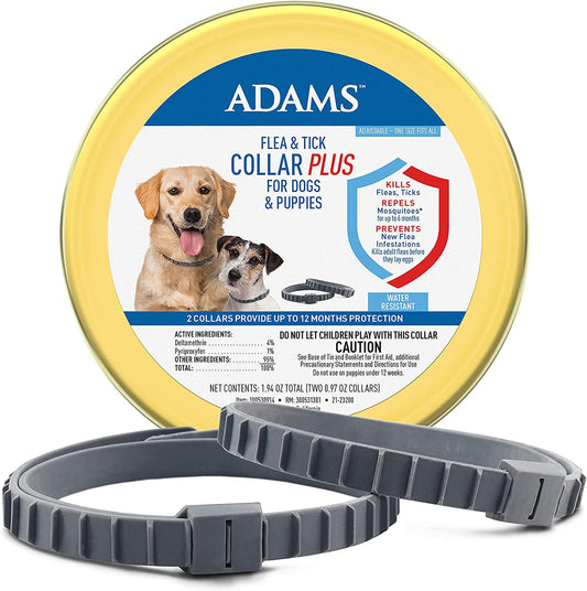 Adams Flea Tick Collar for Dogs Puppies 1ea/2 pk