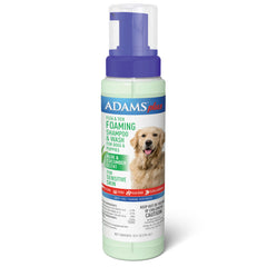 Adams Plus Flea & Tick Foaming Shampoo Cucumber Aloe Sensitive Skin 10oz