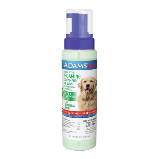 Adams Plus Flea And Tick Foaming Shampoo And Wash For Dogs And Puppies 10 oz. Default Title