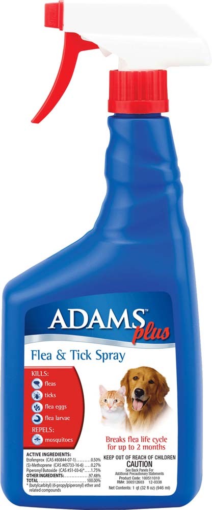 Adams Plus Flea and Tick Spray 32 fluid ounces