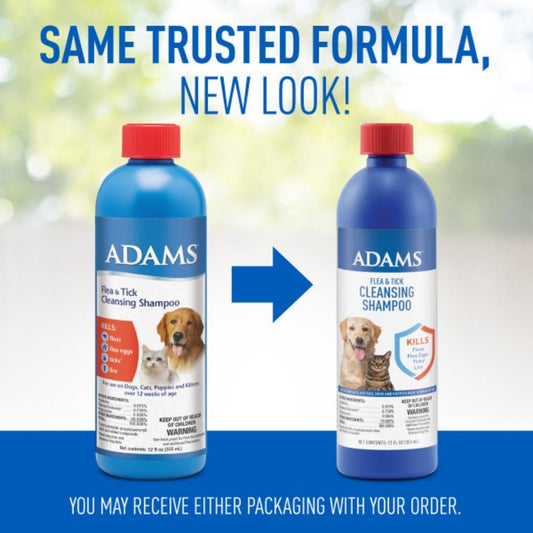 Adams Flea Tick Cleansing Shampoo Clear, 1ea/12 oz