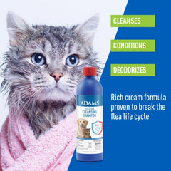 Adams Flea Tick Cleansing Shampoo Clear, 1ea/12 oz