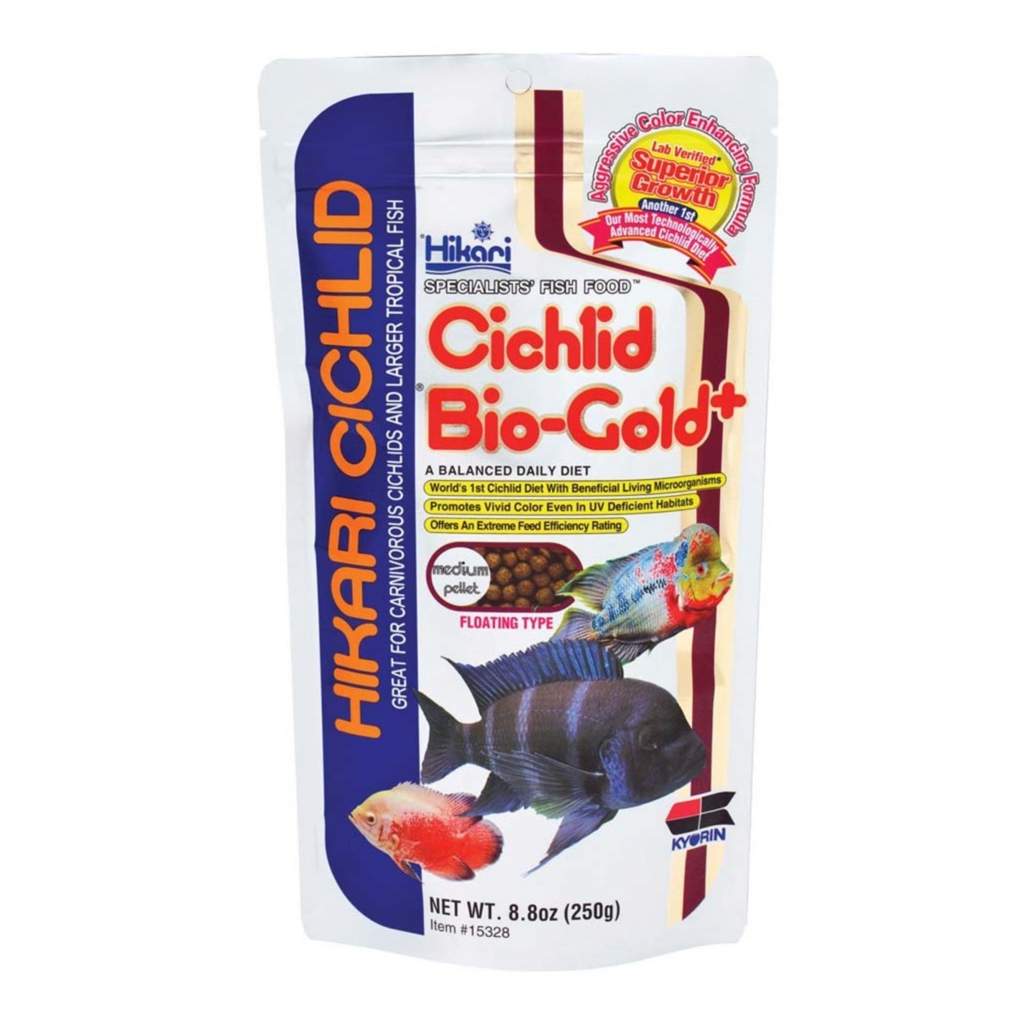 Hikari USA Cichlid BioGold Pellet Fish Food 1ea/2.2 lb, MD