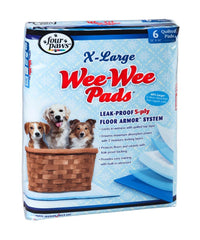 Four Paws Wee Wee Pads X-Large Pad 6pk