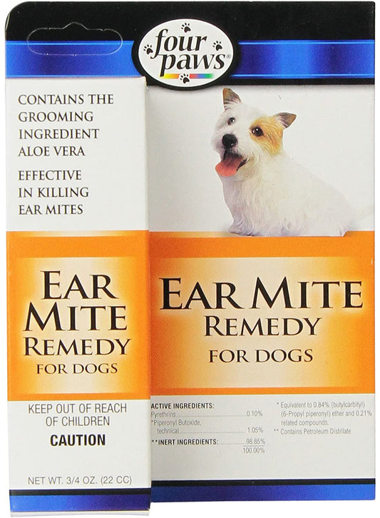 Four Paws Aloe Ear Mite Treatment Dog .75oz