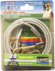Four Paws Heavy Weight Tie Out Cable Silver 20ft